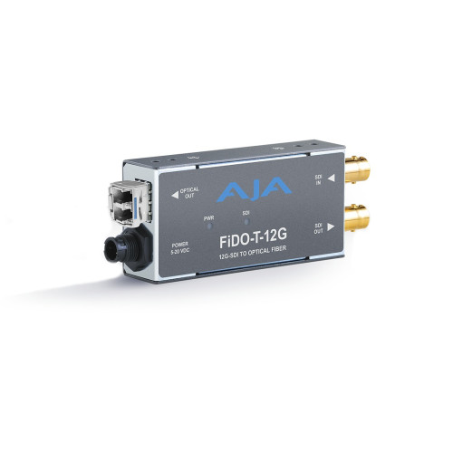 Product image one of AJA FiDO-T-12G 1-Channel 12G-SDI to Single-Mode LC Fiber Transmitter