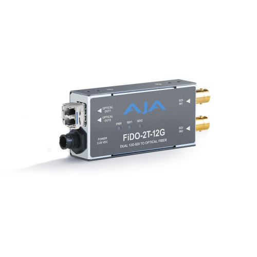 Product image one of AJA FiDO-2T-12G 2-Channel 12G-SDI to Single-Mode LC Fiber Transmitter