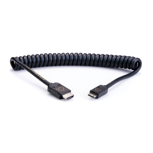 Product image one of Atomos Coiled HDMI Full To HDMI Mini Cable (40cm coil, 80cm ext)