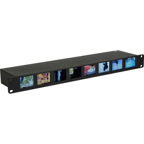 Product image one of Delvcam OctoMon 3G-SDI 8-Panel LCD 1RU Rackmount Video Monitor