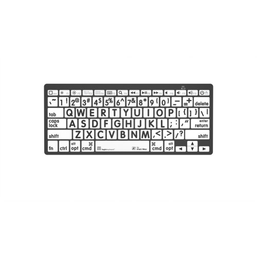 Product image one of Bluetooth Mini Keyboard - LargePrint Black on White - Mac US Keyboard