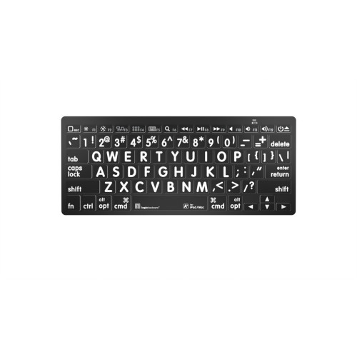 Product image one of Bluetooth Mini Keyboard - LargePrint White on Black - Mac US Keyboard