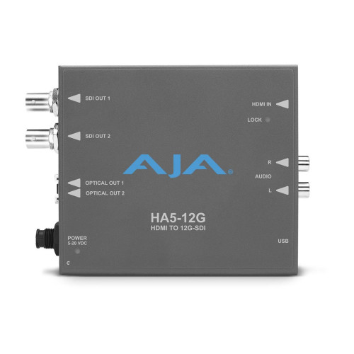 Product image one of AJA HA5-12G HDMI 2.0 to 12G-SDI Mini Converter