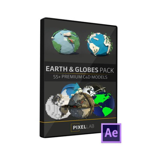 Product image one of Pixel Lab Earth and Globes Pack (for Element 3D)