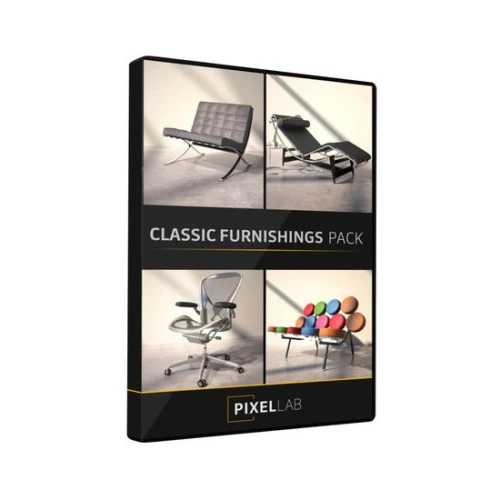 Product image one of Pixel Lab Classic Furnishings Pack (for CINEMA 4D)