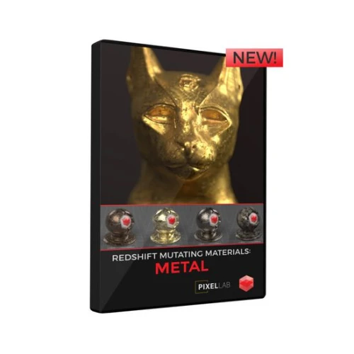 Product image one of Pixel Lab Redshift Mutating Materials: Metal (for CINEMA 4D)