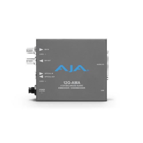 Product image one of AJA 12G-AMA 4-Channel 12G-SDI Balanced Analog Audio Embedder/Disembedder