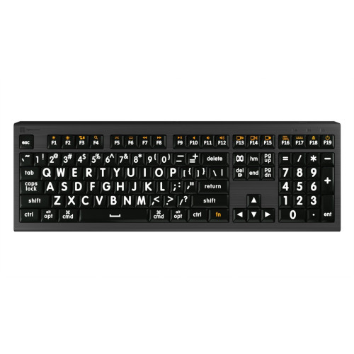 Product image one of ASTRA 2 Backlit Series - XLPrint (White on Black) - Mac US Keyboard