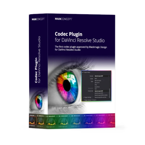 Product image one of MainConcept Codec Plugin for DaVinci Resolve Studio