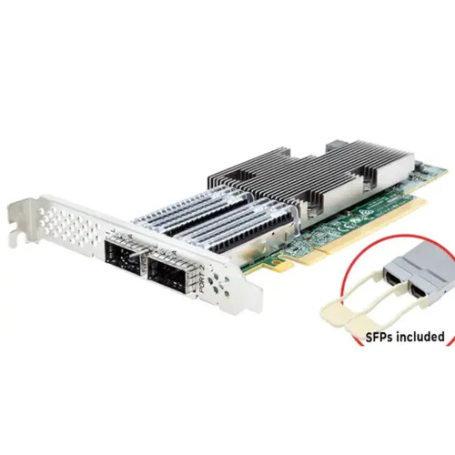 Product image one of ATTO 100Gb FastFrame 4 (model N412) Dual-Port Ethernet SmartNIC (QFP28 included)