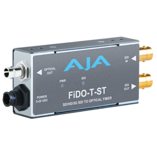 Product image one of AJA FiDO-T-ST 1-Channel 3G-SDI to Single-Mode ST Fiber Transmitter