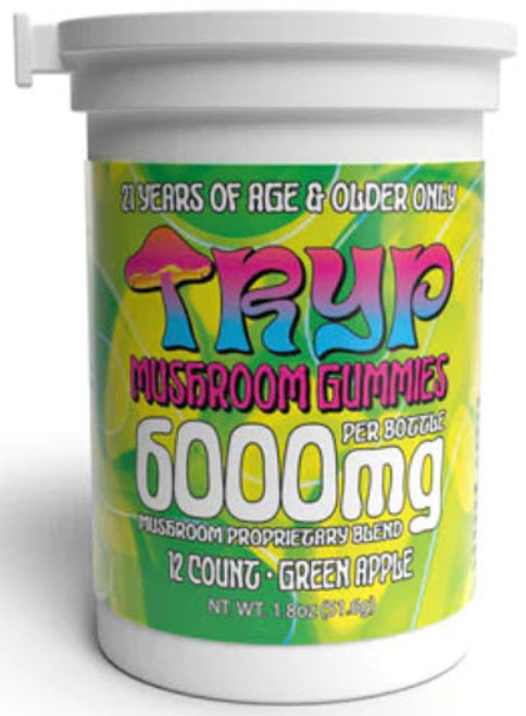 TRYP MUSHROOM GUMMIES GREEN APPLE 12ct - 6000MG