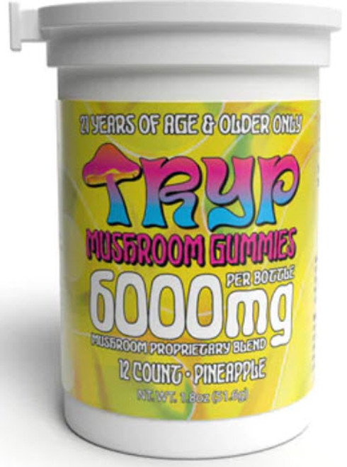 TRYP MUSHROOM GUMMIES PINEAPPLE 12ct - 6000MG