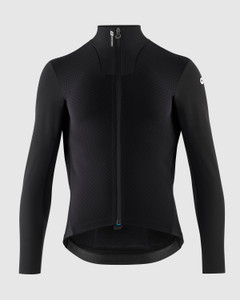 Assos MILLE GT HASHOOGI Winter Jacket S11 – front view thermal cycling jacket in black