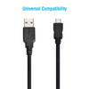 8 in. USB 2.0 Micro Cable - A Male to Micro B - Black