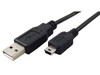 10 ft. USB 2.0 Mini Cable - A Male to Mini Male - Black