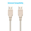 15 ft. USB 2.0 Cable - A Male to A Male - Ivory