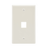 1 Port Keystone Wallplate White Smooth Face