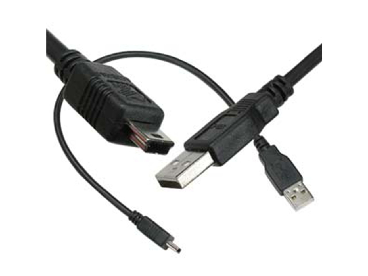 1 ft. USB 2.0 Mini Cable - A Male to Mini Male - Black