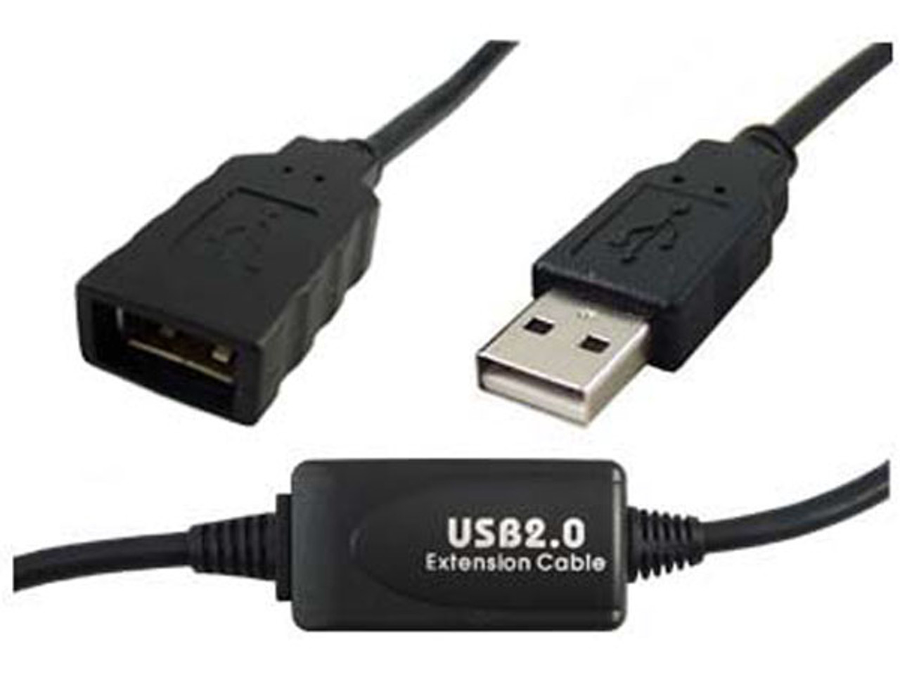 50 ft. USB 2.0 Active Extension Cable - A Male to A Female