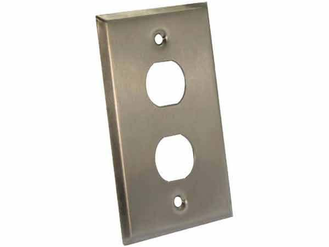 2 Port Stainless Steel Wall Plate with Water Seal