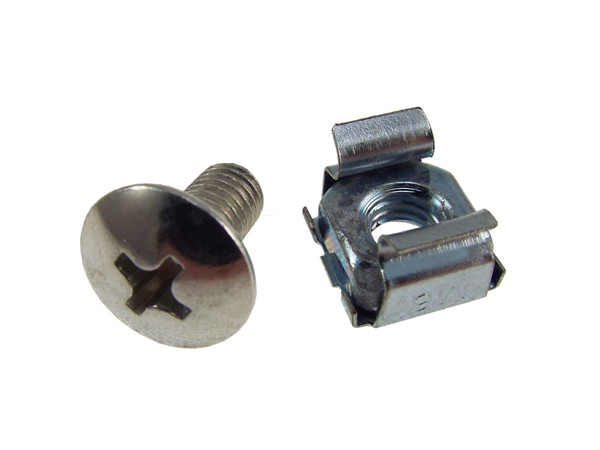 Cage Nuts and Screws M6, Pack of 50