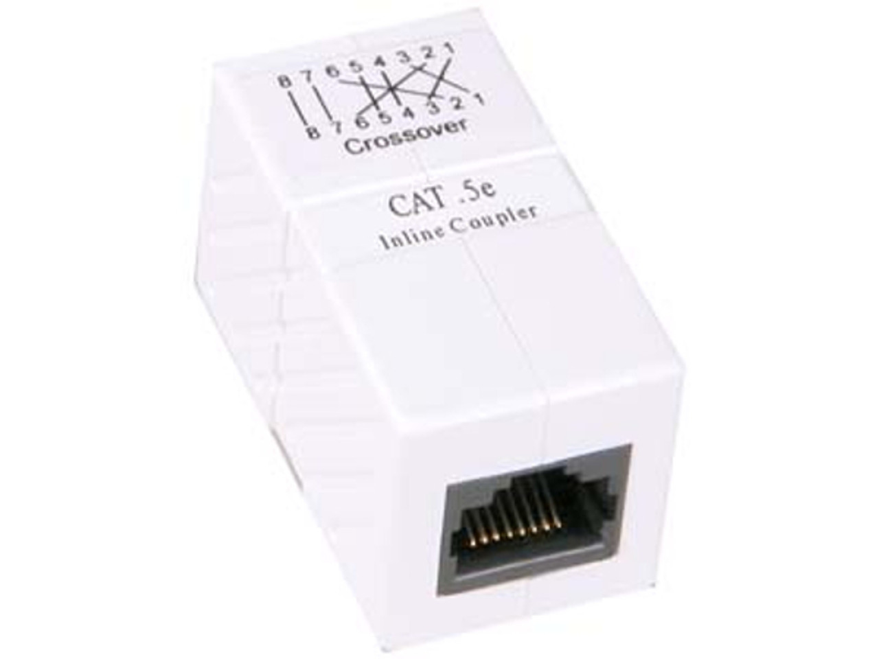 Cat5e/Cat5 RJ45 Inline Crossover Coupler