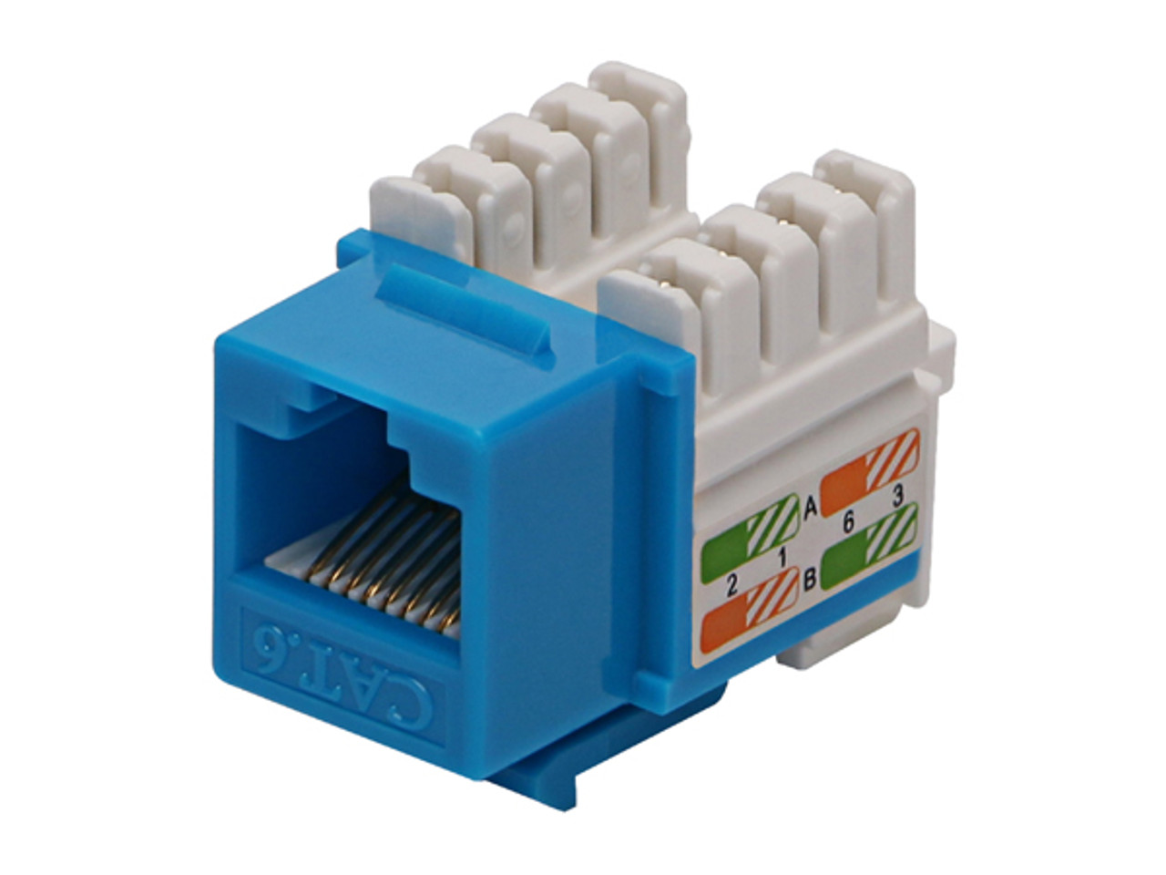 Blue Cat6 RJ45 Punchdown Keystone Jack