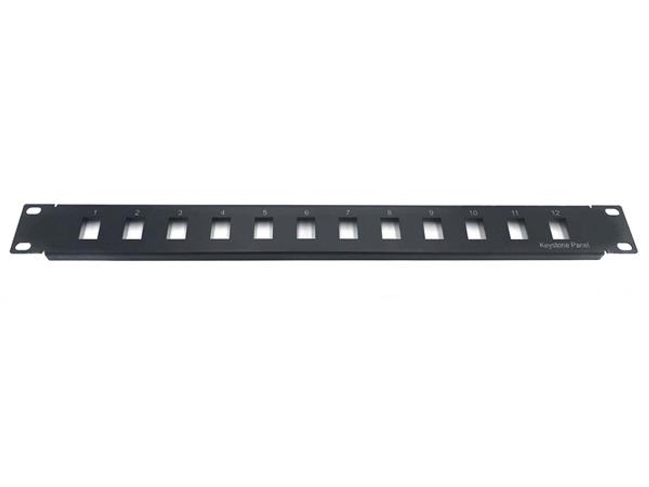 12 Port Unloaded Keystone Rack Mount Patch Panel