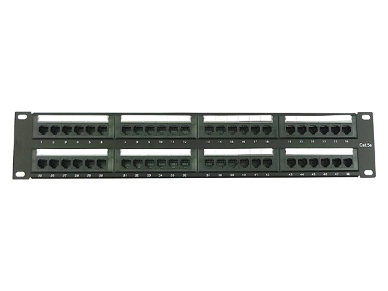 48 Port Cat5e 2U Rackmount 110 RJ45 Patch Panel