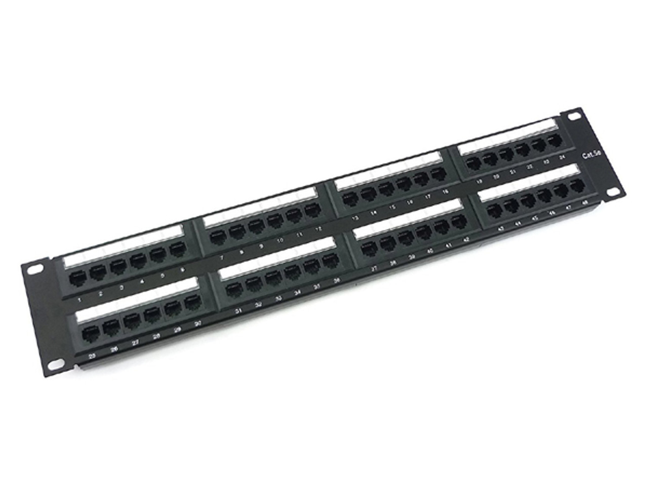 48 Port Cat5e 2U Rackmount 110 RJ45 Patch Panel