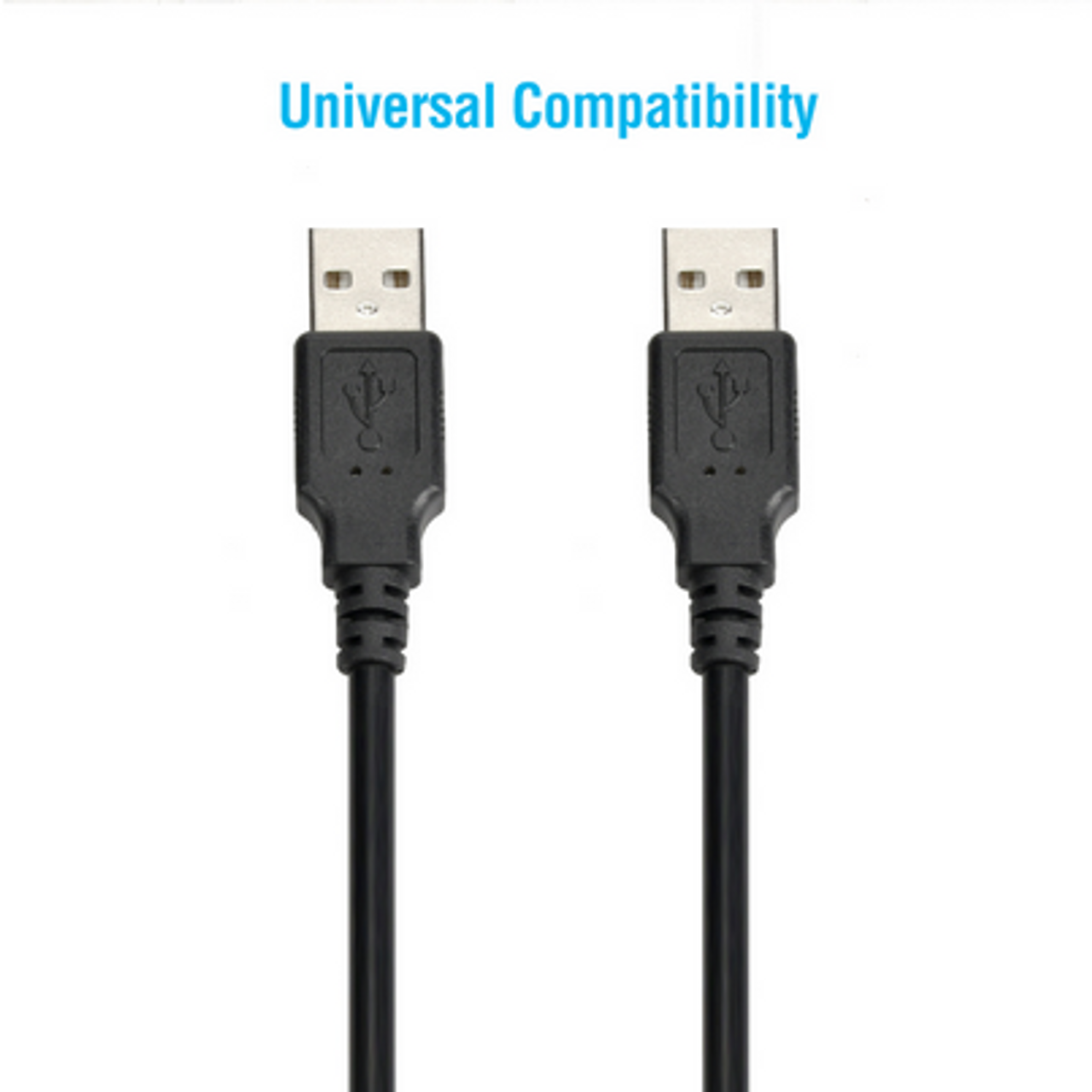 6 ft. USB 2.0 Cable - A Male to A Male - Black