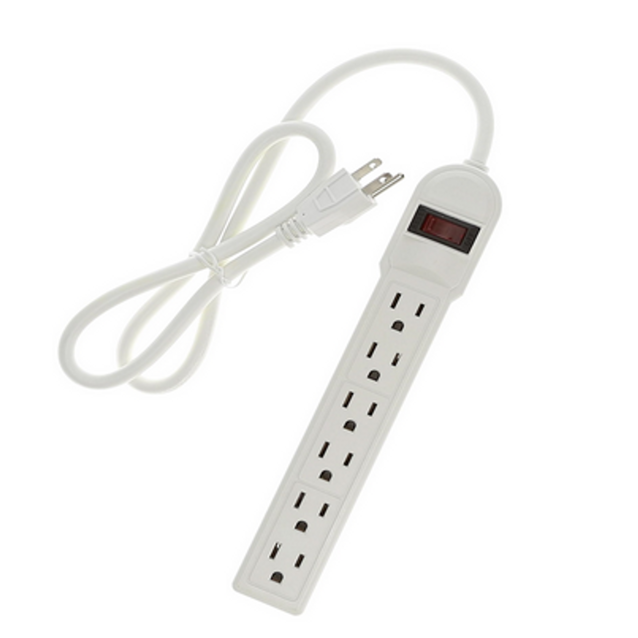 6 Outlet Surge Protector Power Strip with 3 ft. Cord