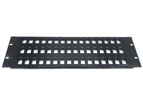 48 Port Unloaded Keystone Rack Mount Patch Panel
