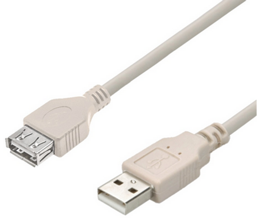 6 ft. USB 2.0 Extension Cable - A Male to A Female - Ivory 6 ft. USB 2.0 Extension Cable - A Male to A Female - Ivory