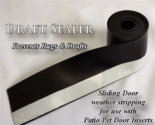 Draft Sealer for Sliding Glass Doors Bug Protection Weather Seal