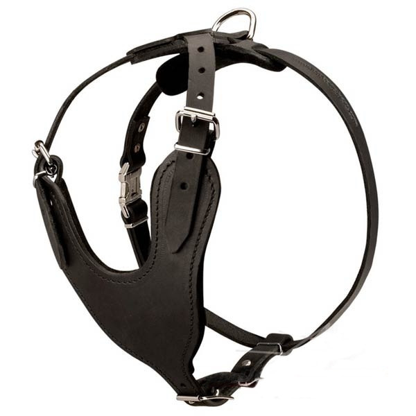 Attack & Protection Leather Dog Harness for All Dog Breeds