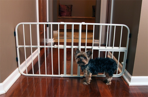 Mini Tuffy Expandable Pet Gate with Pet Door