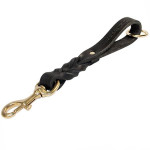 Short Braided Leather Dog Leash Short Braided Leather Dog Leash