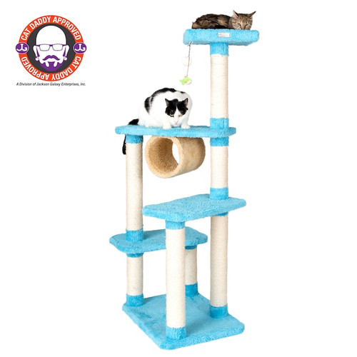 66 Inch Faux Fleece Cat Tree