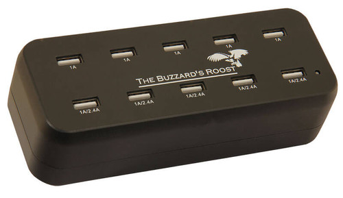 The Buzzard’s Roost 10 Port Multi Charger for Garmin Alpha, DC50, TT10, T5 or TT15