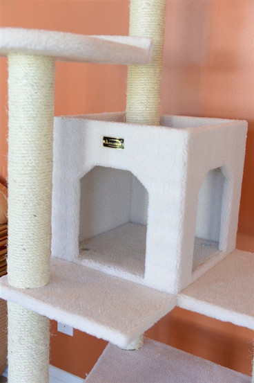 68 Inch Faux Fleece Cat Tree