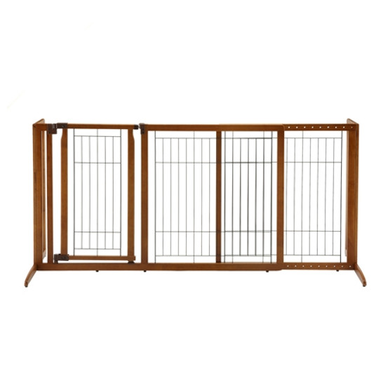 Deluxe Freestanding Pet Gate with Door - Medium