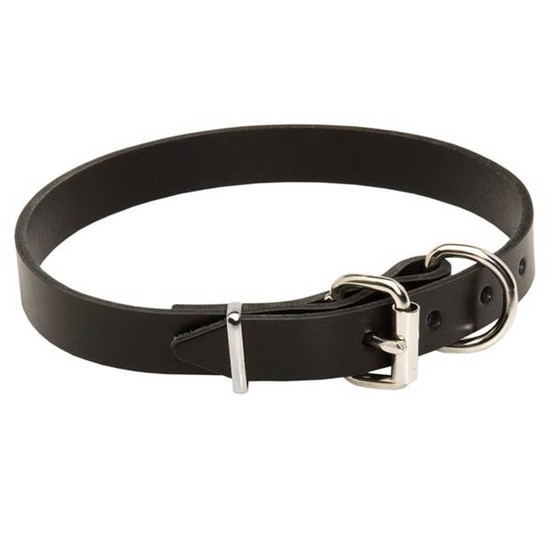 Wide Leather K9 Collar