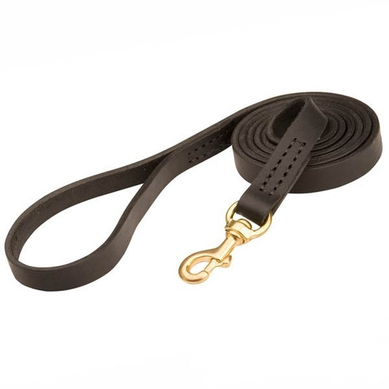 Soft Leather K9 Leash with Padded Handle