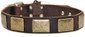 D&T Brass Plate - Leather Collar