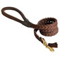 Braided Leather Leash with Handle Braided Leather Leash with Handle