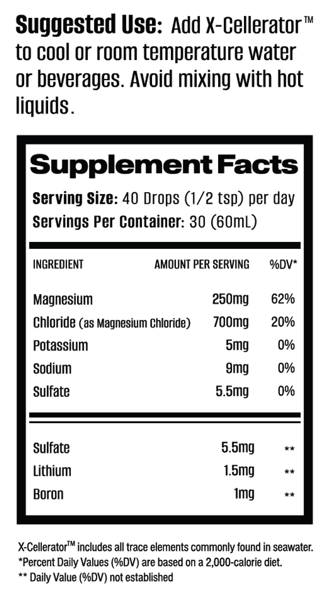 X-Cellerator™ supplement facts