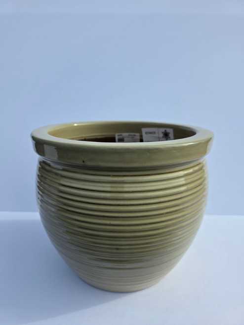 10.2in Ribbed Yellow Cream