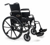Lightweight Wheelchair Traveler L4 High Strength Flip Back Desk Arm Mag Black 16 Inch 250 lbs. 3F020230 Each/1